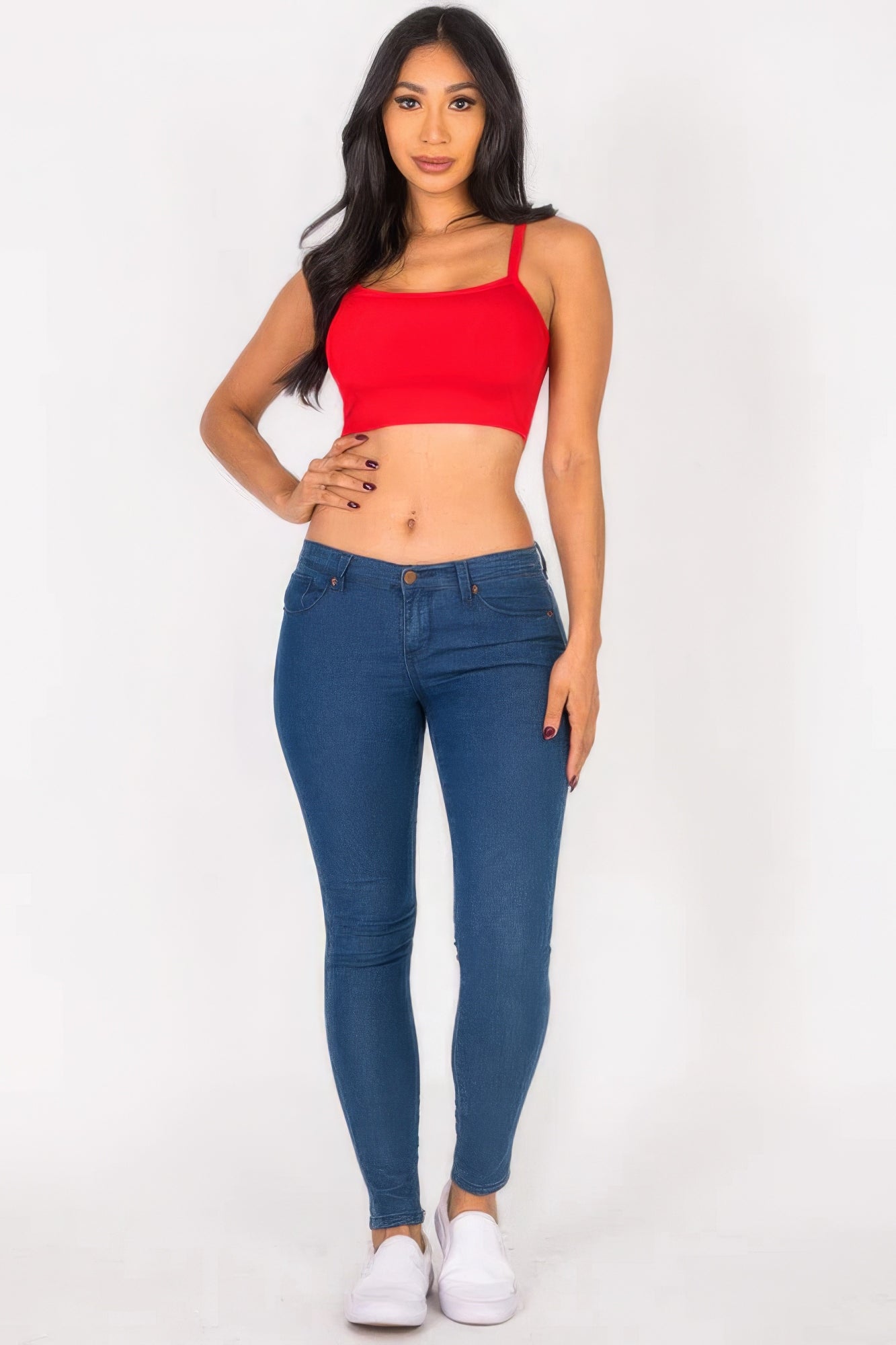 Ribbed Knit Cami Crop Top